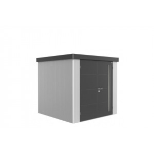 Biohort | Berging Neo 2B Variant 1.3 | Dubbele Deur | Wanden Zilver-Metallic - Dak Donkergrijs-Metallic