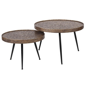 Salontafel set metallic antiek brons