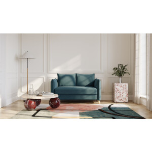 BRUNO slaapbank 120 cm in Petrol / turquoise | stabiel massief hout & boxspringcomfort