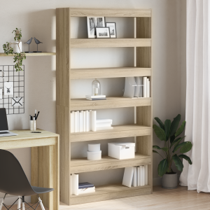 vidaXL Boekenkast/Roomdivider Sonoma Eiken 100x30x198 cm