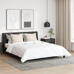 vidaXL Dekbed met Kussens 3 pcs Wit Microfiber en Dons Feather
