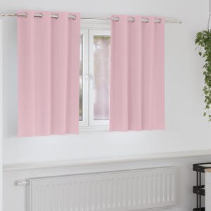 vidaXL Gordijnen met gordijnen 2 pcs Babyroze 140 x 140 cm Polyester