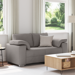 vidaXL Loveseat Taupe 160 x 77 x 82 cm Stof