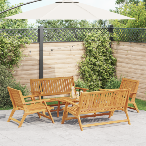 vidaXL Tuinmeubelen met Tafel - 5 delig Massief Acaciahout