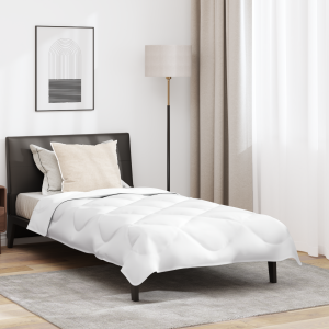 vidaXL Zomer Dekbed met kussen 2 pcs Wit Microvezel