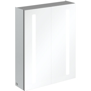 Villeroy & Boch My View 14+ spiegelkast - met 2 deuren met LED verlichting verticaal 60x75x17.3cm - incl. afsluitbare medicijnbox A4336000