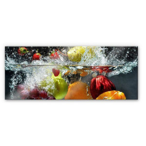 Wall-Art Keukenwand Verfrissend fruit - panorama (set, 1-delig)