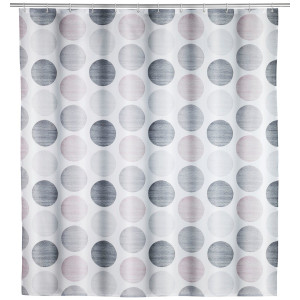 WENKO Douchegordijn Pastel Dots Hoogte 200 cm, met stippen-patroon