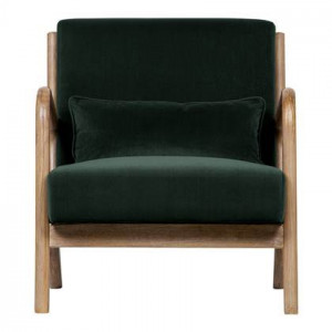 Woood Mark Fauteuil - Fluweel Flesgroen