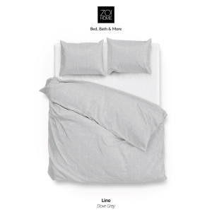 Zo!Home Lino Dekbedovertrek Dove Grey | Swiss Sense