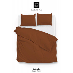 Zo!Home Satinado Dekbedovertrek Copper Orange | Swiss Sense