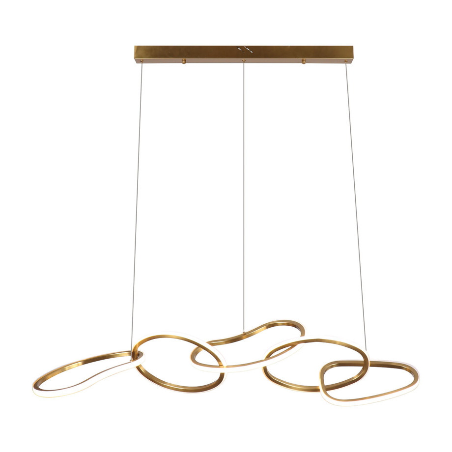 Richmond Hanglamp 'Flyn' LED 125cm, kleur Brushed Gold afbeelding 1