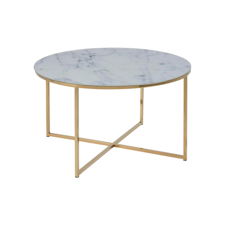 Bendt Ronde Salontafel 'Cay' Marmer, 80cm, kleur Wit afbeelding 1