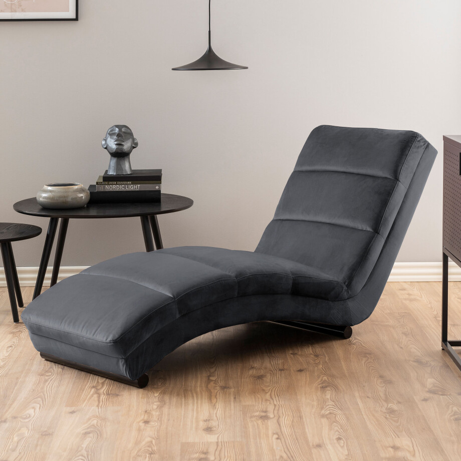 Bendt Relaxfauteuil 'Lauri' Velvet, kleur Donkergrijs Bendt Relaxfauteuil 'Lauri' Velvet, kleur Donkergrijs afbeelding 1