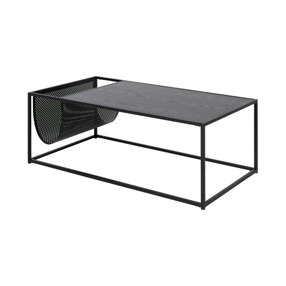 Bendt Salontafel 'Holger' Met tijdschriftenhouder, 110 x 60cm, kleur Zwart Bendt Salontafel 'Holger' Met tijdschriftenhouder, 110 x 60cm, kleur Zwart afbeelding 1