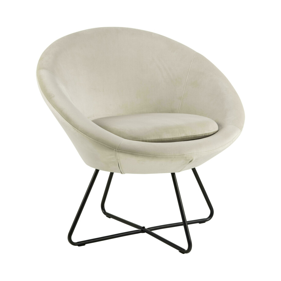 Bendt Fauteuil 'Louisiana' Velvet, kleur Zand afbeelding 1