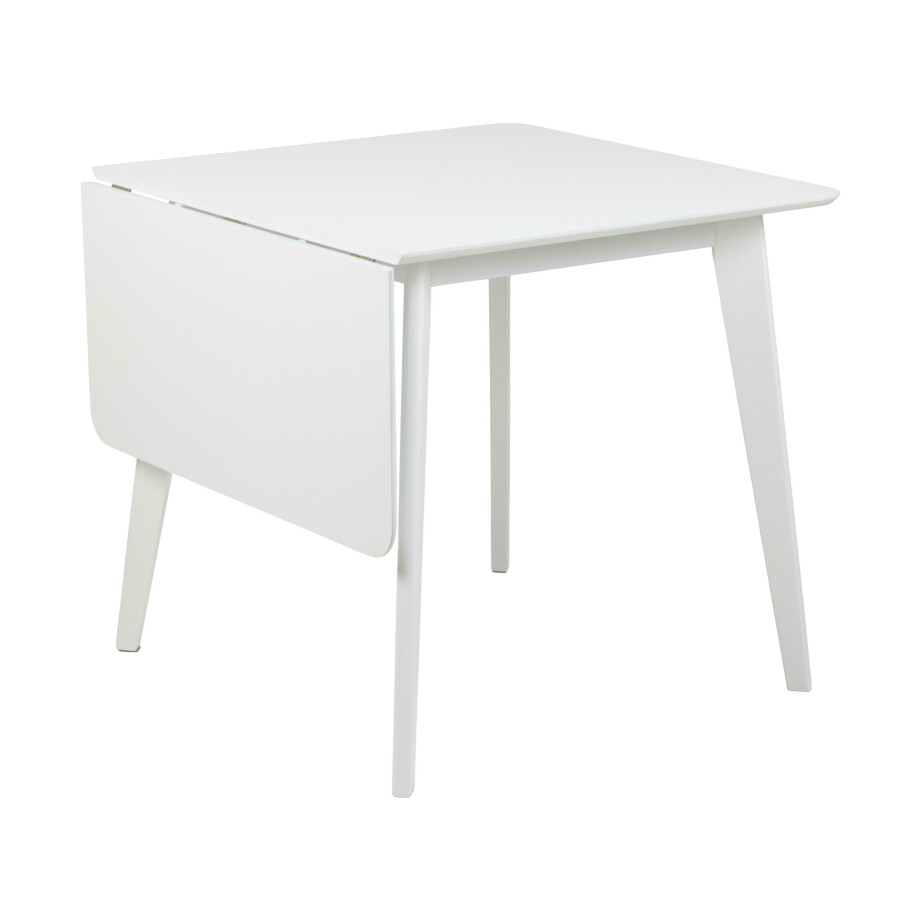 Bendt Uitschuifbare Eettafel 'Torkil' 80-120 x 80cm, kleur Wit Bendt Uitschuifbare Eettafel 'Torkil' 80-120 x 80cm, kleur Wit afbeelding 1
