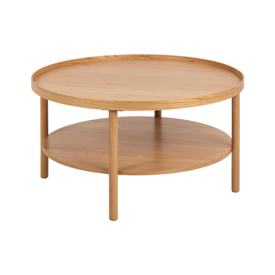 Bendt Ronde Salontafel 'Jazzmen' Eiken, 80cm afbeelding 1