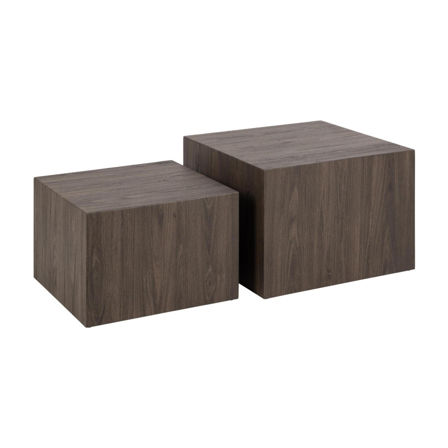 Bendt Salontafel 'Flavian' Essenlook, Set van 2 stuks afbeelding 1