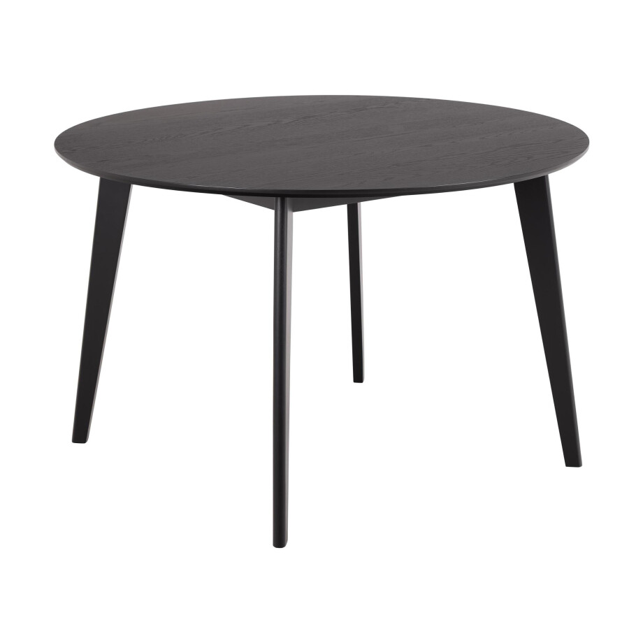 Bendt Ronde Eettafel 'Torkil' 120cm Eikenfineer, kleur Zwart afbeelding 1