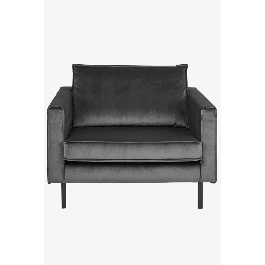 Amsterdam velvet loveseat juke grijs Amsterdam velvet loveseat juke grijs afbeelding 1