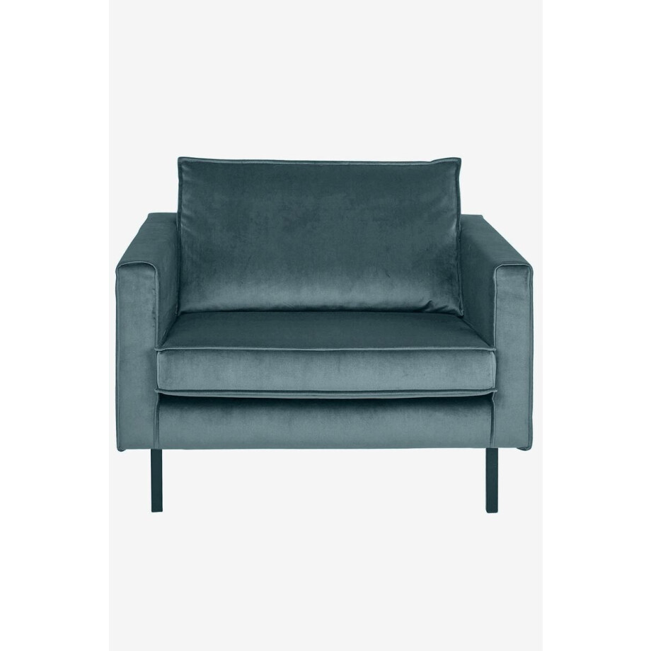 Amsterdam velvet loveseat juke grijs blauw Amsterdam velvet loveseat juke grijs blauw afbeelding 1