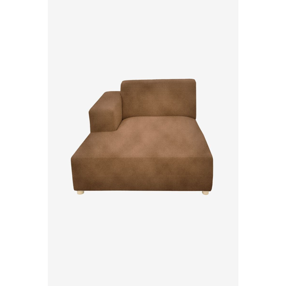 Earl velvet chaise longue links Juke brons afbeelding 1