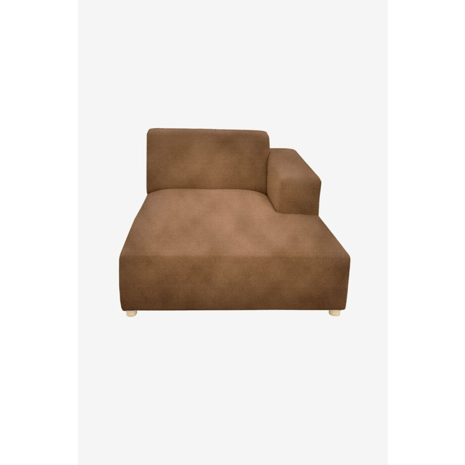 Earl velvet chaise longue rechts Juke brons afbeelding 1