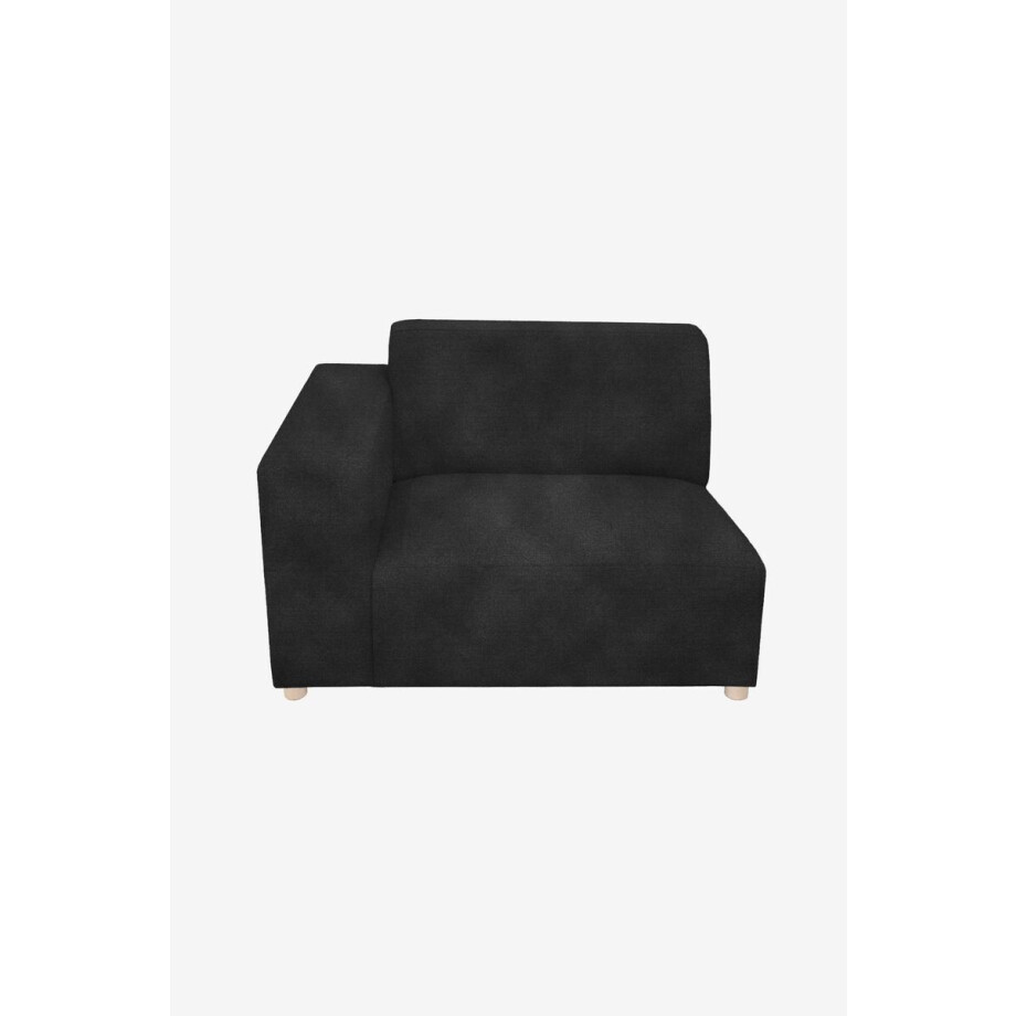 Earl velvet 1.5-zits bank arm links Juke antraciet Earl velvet 1.5-zits bank arm links Juke antraciet afbeelding 1