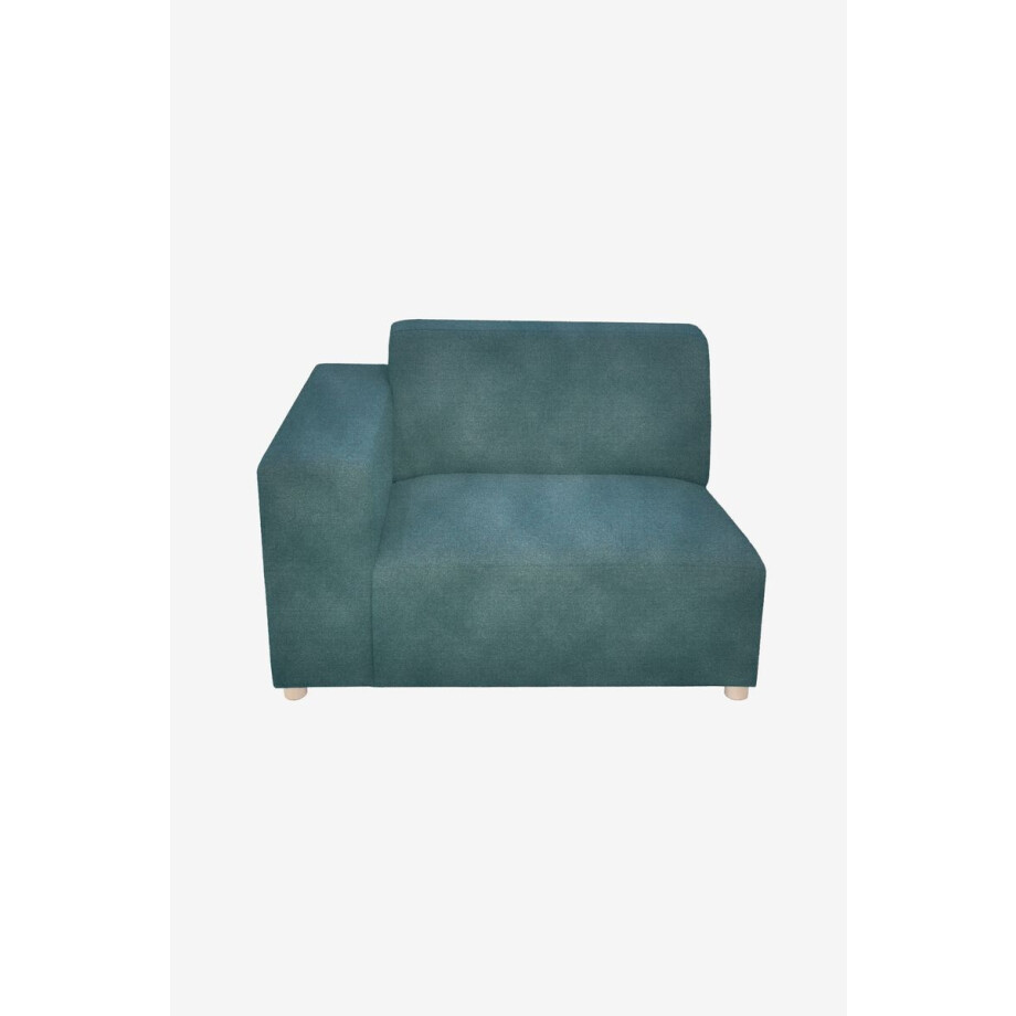 Earl velvet 1.5-zits bank arm links Juke grijsblauw Earl velvet 1.5-zits bank arm links Juke grijsblauw afbeelding 1