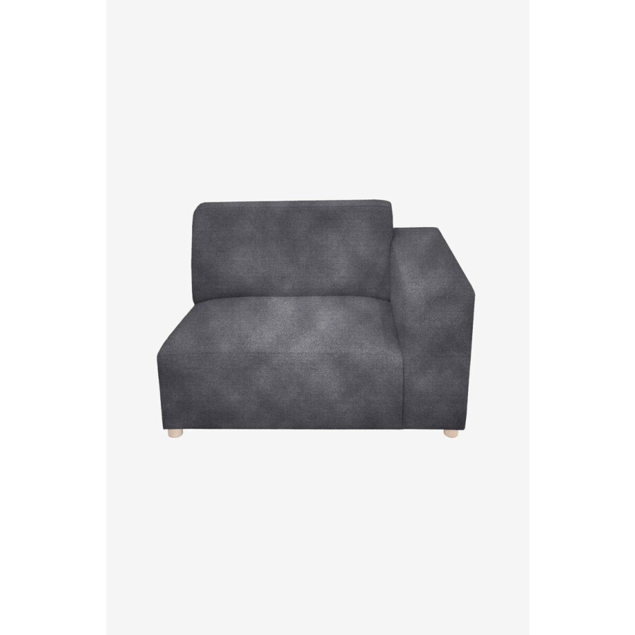 Earl velvet 1.5-zits bank arm rechts Juke mid grey afbeelding 1