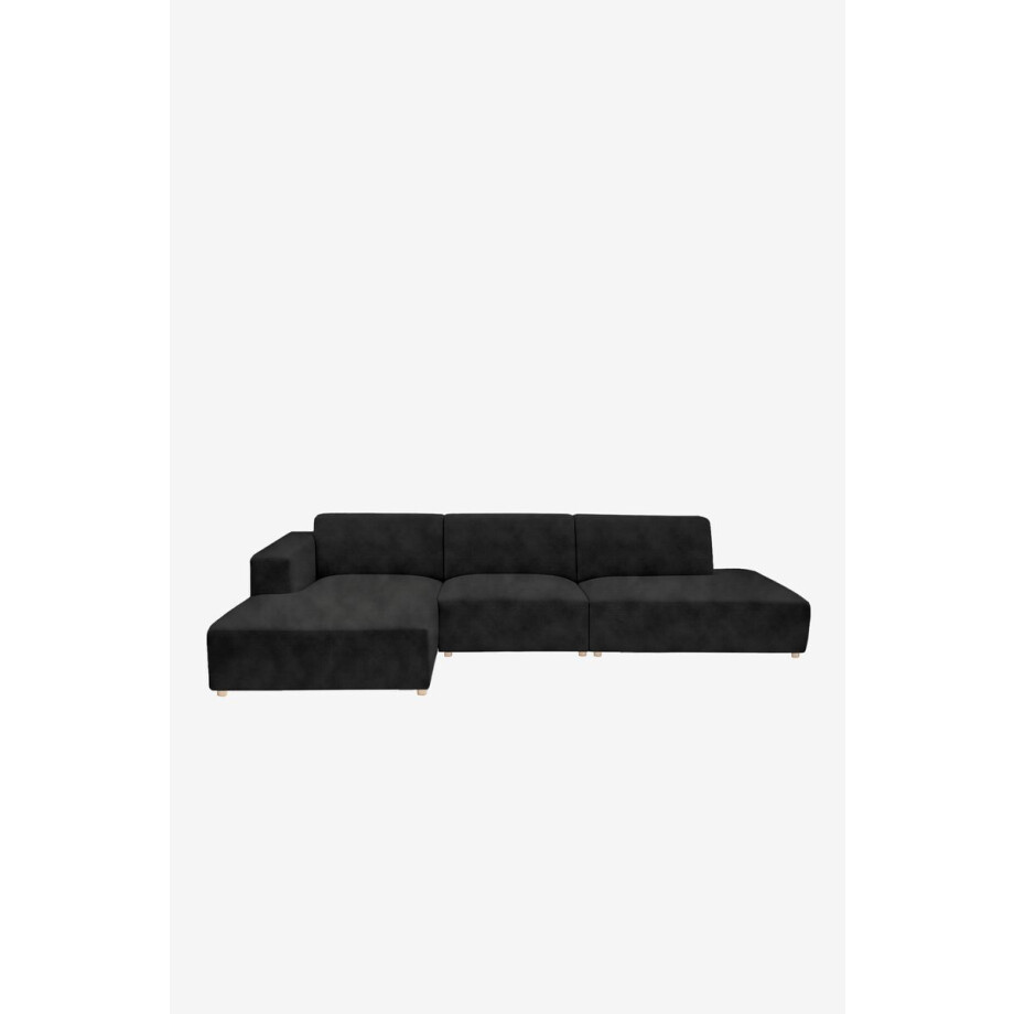 Earl velvet 4-zits bank chaise longue links otto longue rechts Juke antraciet Earl velvet 4-zits bank chaise longue links otto longue rechts Juke antraciet afbeelding 1