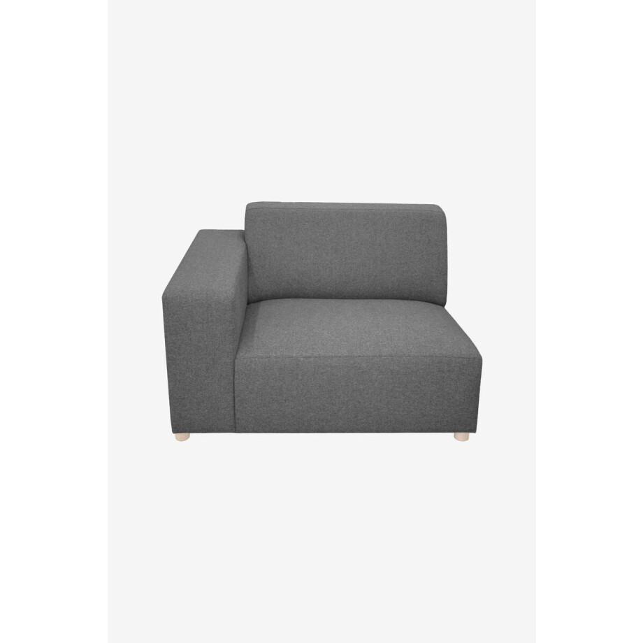 Earl 1.5-zits bank arm links Unit Antraciet Earl 1.5-zits bank arm links Unit Antraciet afbeelding 1