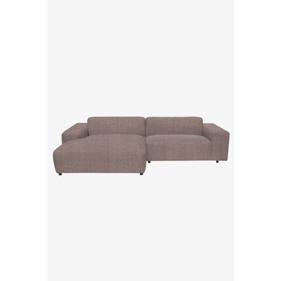 King 3-zits bank chaise longue links dentro brown afbeelding 1
