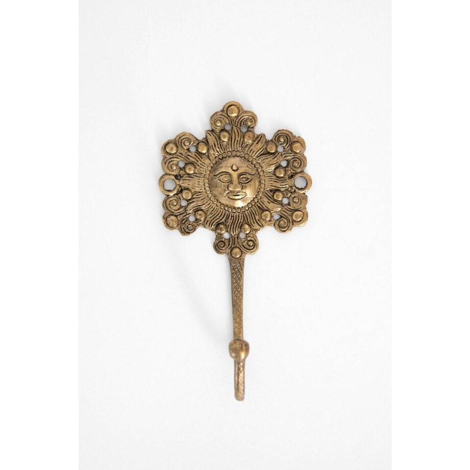 Messing wandhaak sunflower afbeelding 1