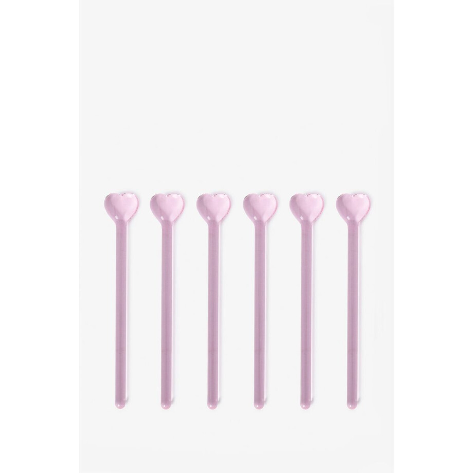 Roze roerstaafje met hartje afbeelding 1