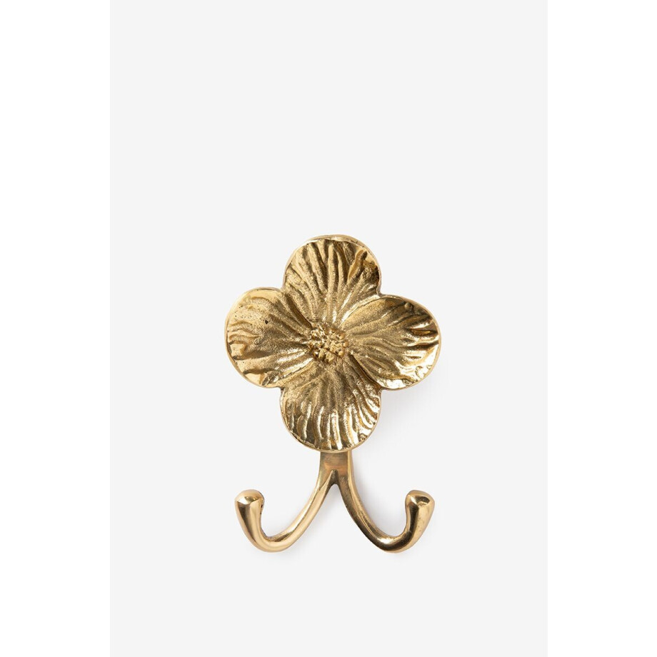 Messing wandhaak bloem afbeelding 1
