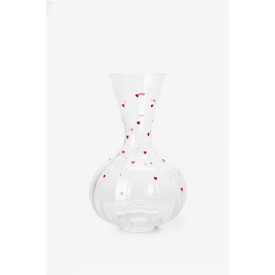 Glazen karaf met hartjes afbeelding 1