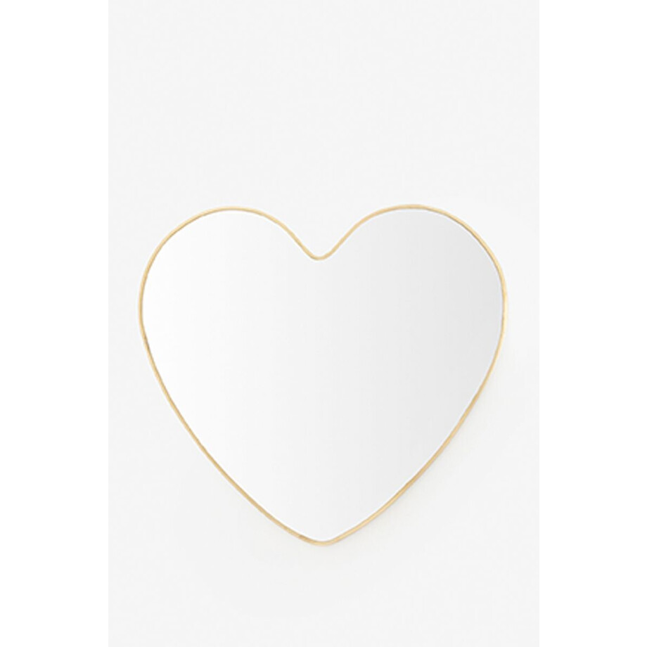 Grote gouden hartjes spiegel Grote gouden hartjes spiegel afbeelding 1
