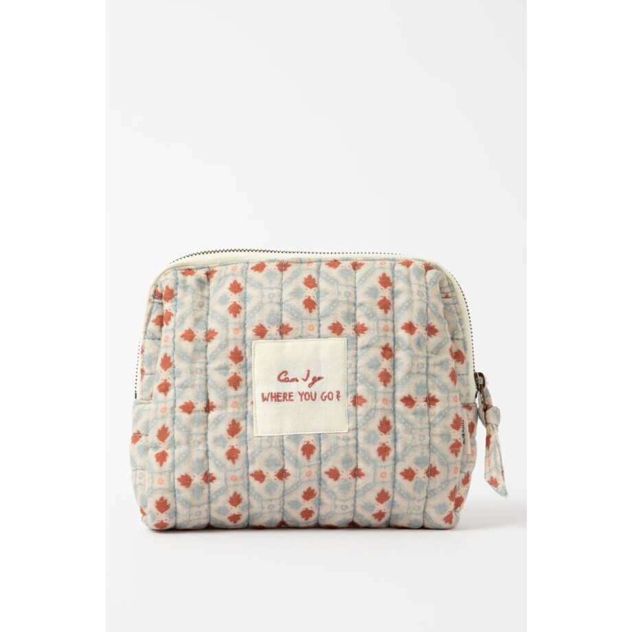 Multicolour toilettas met print en tekst afbeelding 1