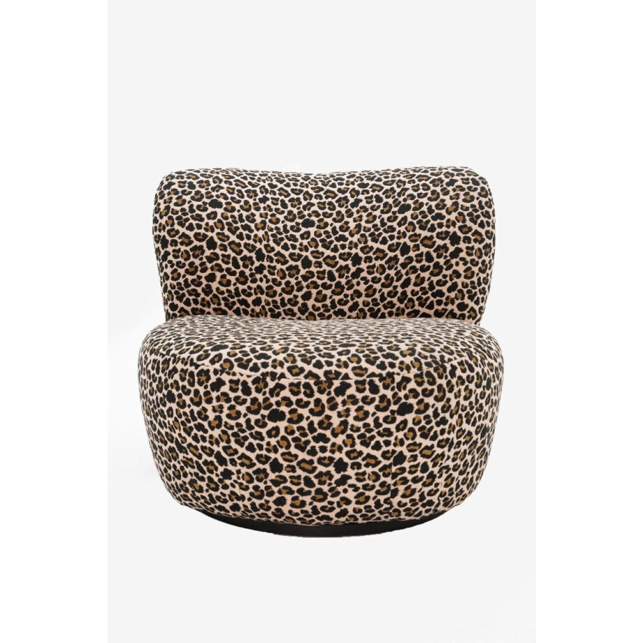 Anne draaifauteuil met leopard print Anne draaifauteuil met leopard print afbeelding 1