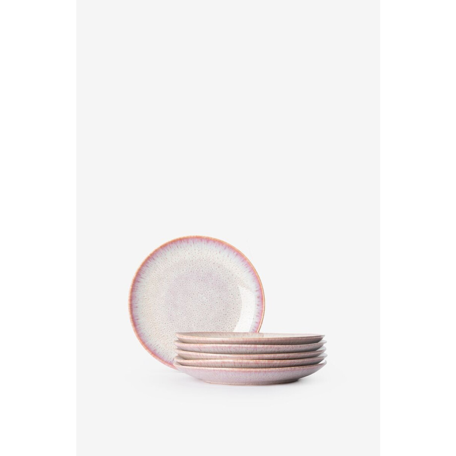 Roze reactive glaze ontbijtbord afbeelding 1