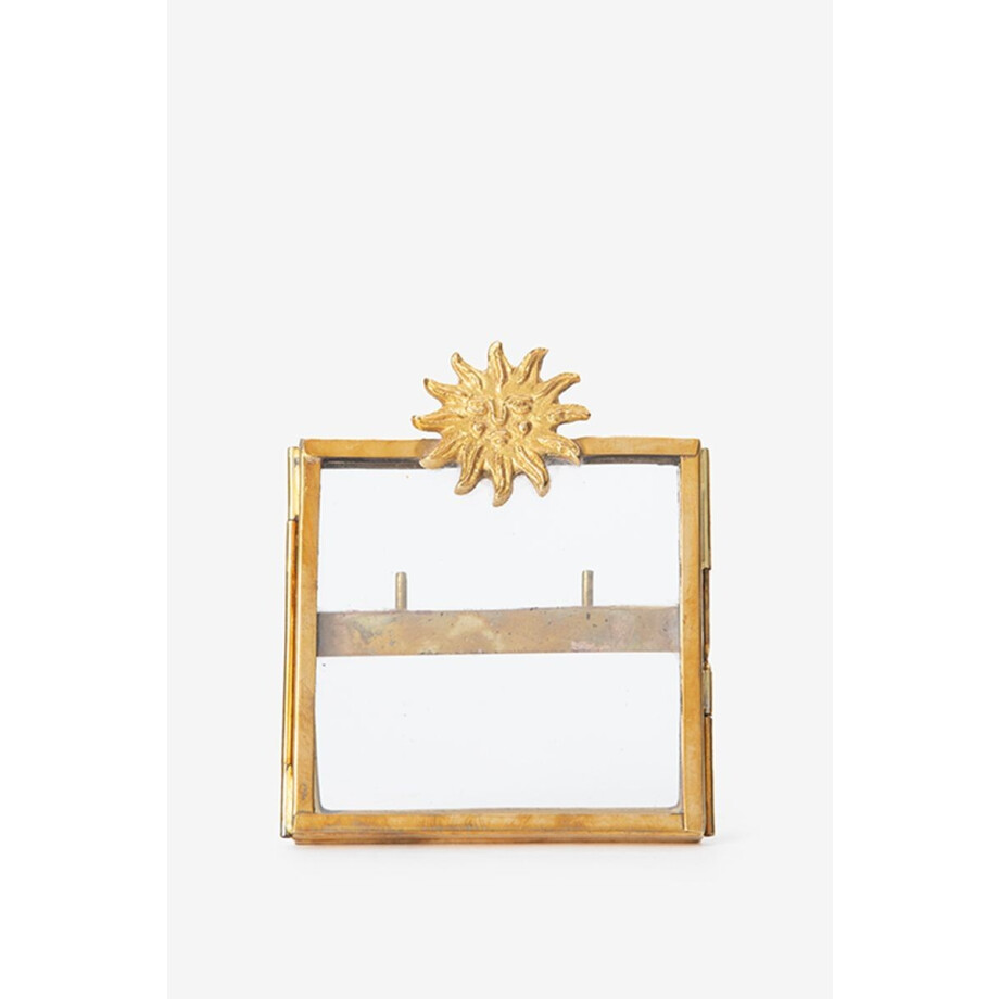 Goudkleurig fotolijstje met zon afbeelding 1