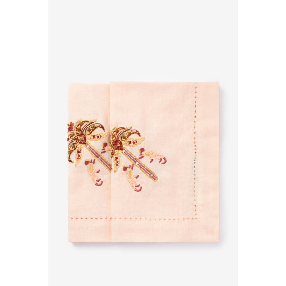 Set van 2 servetten met palmboom Set van 2 servetten met palmboom afbeelding 1