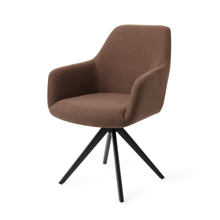 Jesper Home Eetkamerstoel 'Hiroo' Draaibaar, Turn Black, kleur Rustic Rye Jesper Home Eetkamerstoel 'Hiroo' Draaibaar, Turn Black, kleur Rustic Rye afbeelding 1