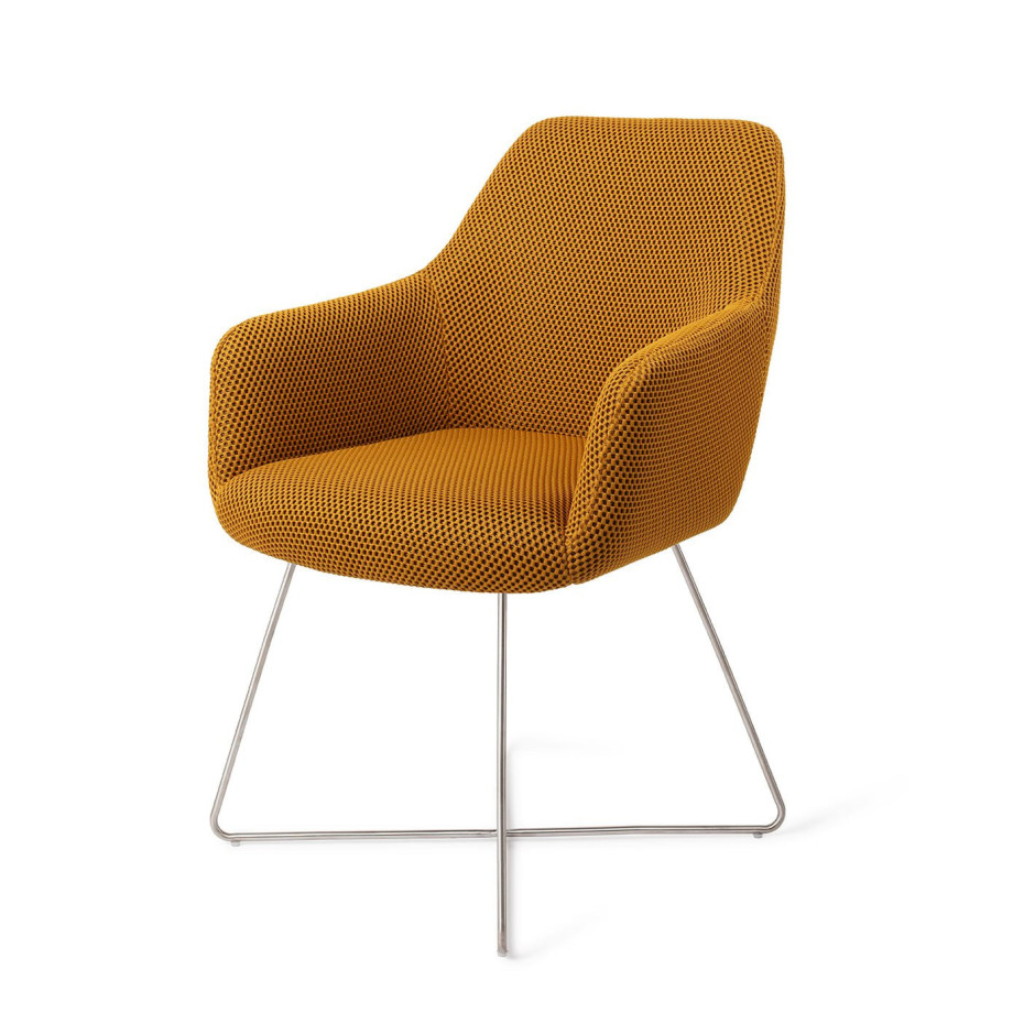 Jesper Home Eetkamerstoel 'Hiroo' Cross Steel, kleur Groovy Garam afbeelding 1