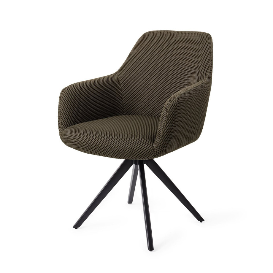 Jesper Home Eetkamerstoel 'Hiroo' Draaibaar, Turn Black, kleur Jungle Jewel Jesper Home Eetkamerstoel 'Hiroo' Draaibaar, Turn Black, kleur Jungle Jewel afbeelding 1