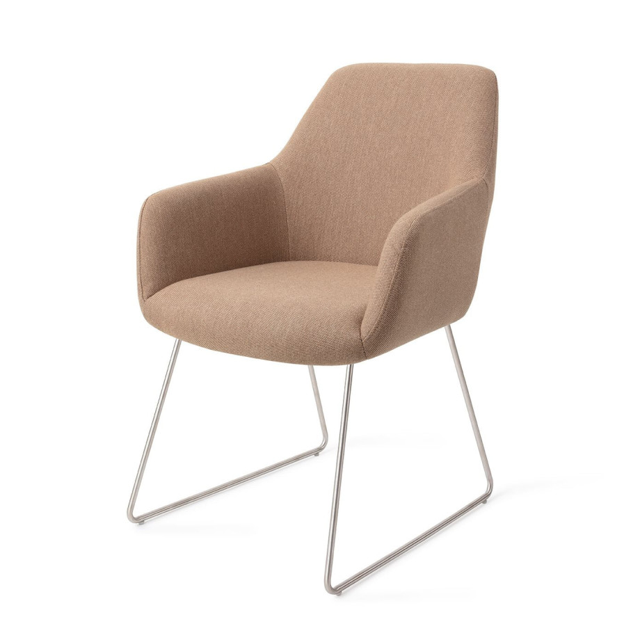 Jesper Home Eetkamerstoel 'Hiroo' Slide Steel, kleur Whisper Wheat afbeelding 1