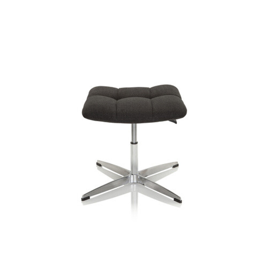 SARANTO Krukje | stof - Gestoffeerde kruk Zwart afbeelding 1