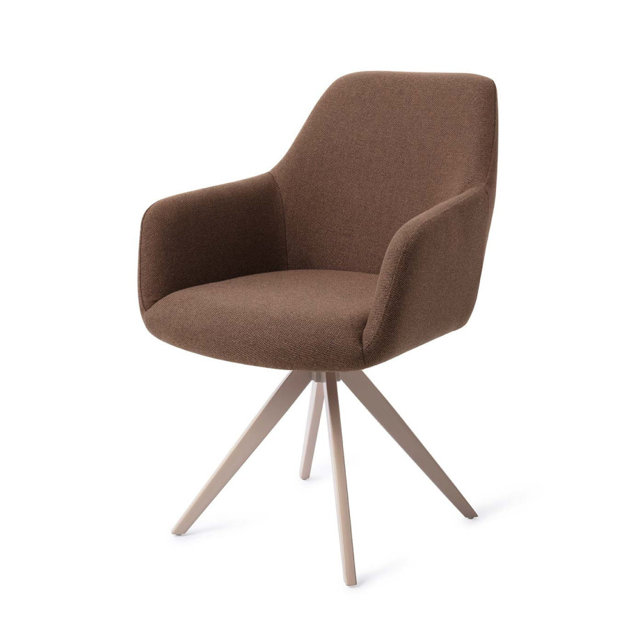 Jesper Home Draaibare Eetkamerstoel 'Hiroo' Turn Beige, kleur Rustic Rye afbeelding 1